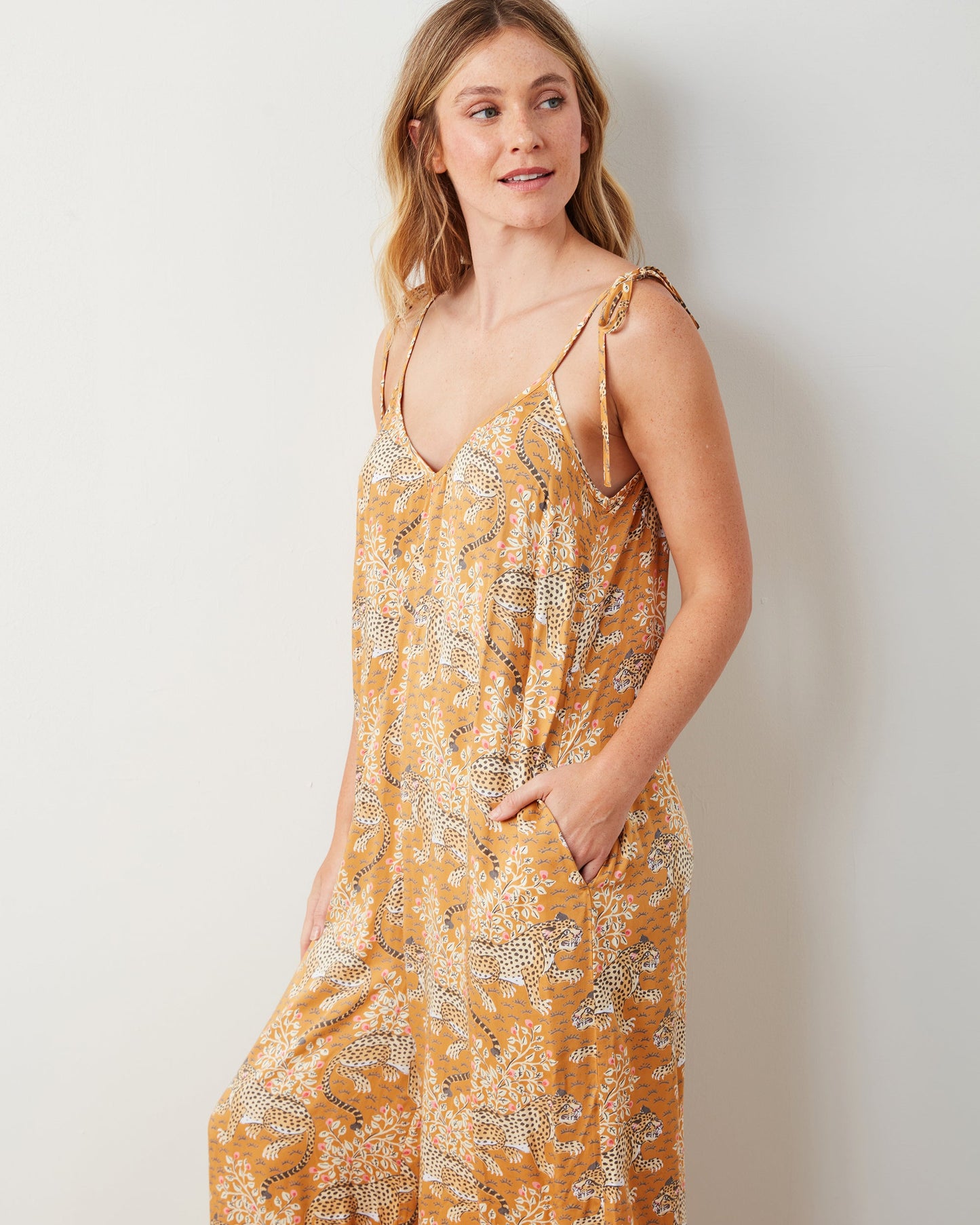 Bagheera - Eco Satin Jaipur Jumpsuit - Tobacco