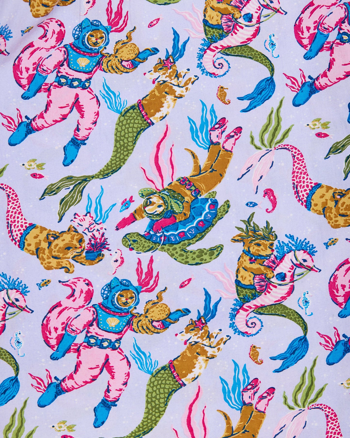 Deep Sea Divers - Long PJ Set - Lavender Sorbet