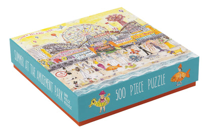 Summer At The Amusement Park - 500 Piece Puzzle - Michael Storrings
