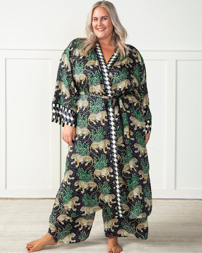 Bagheera - Eco Satin Robe - Ink