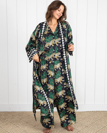 Bagheera - Eco Satin Robe - Ink