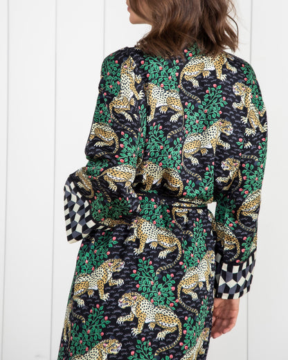 Bagheera - Eco Satin Robe - Ink