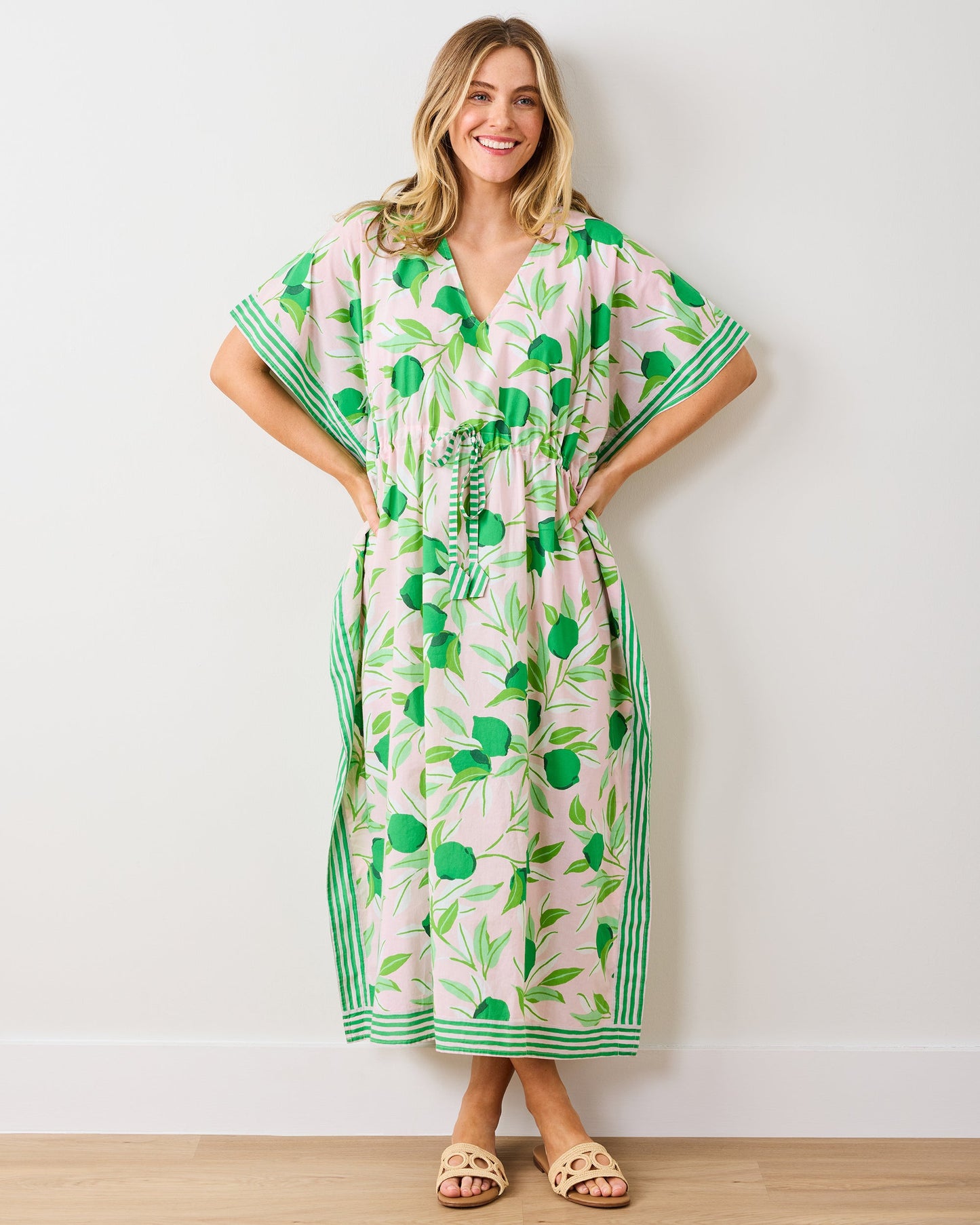 Lime Zest - Let's Cruise Caftan - Pink Salt