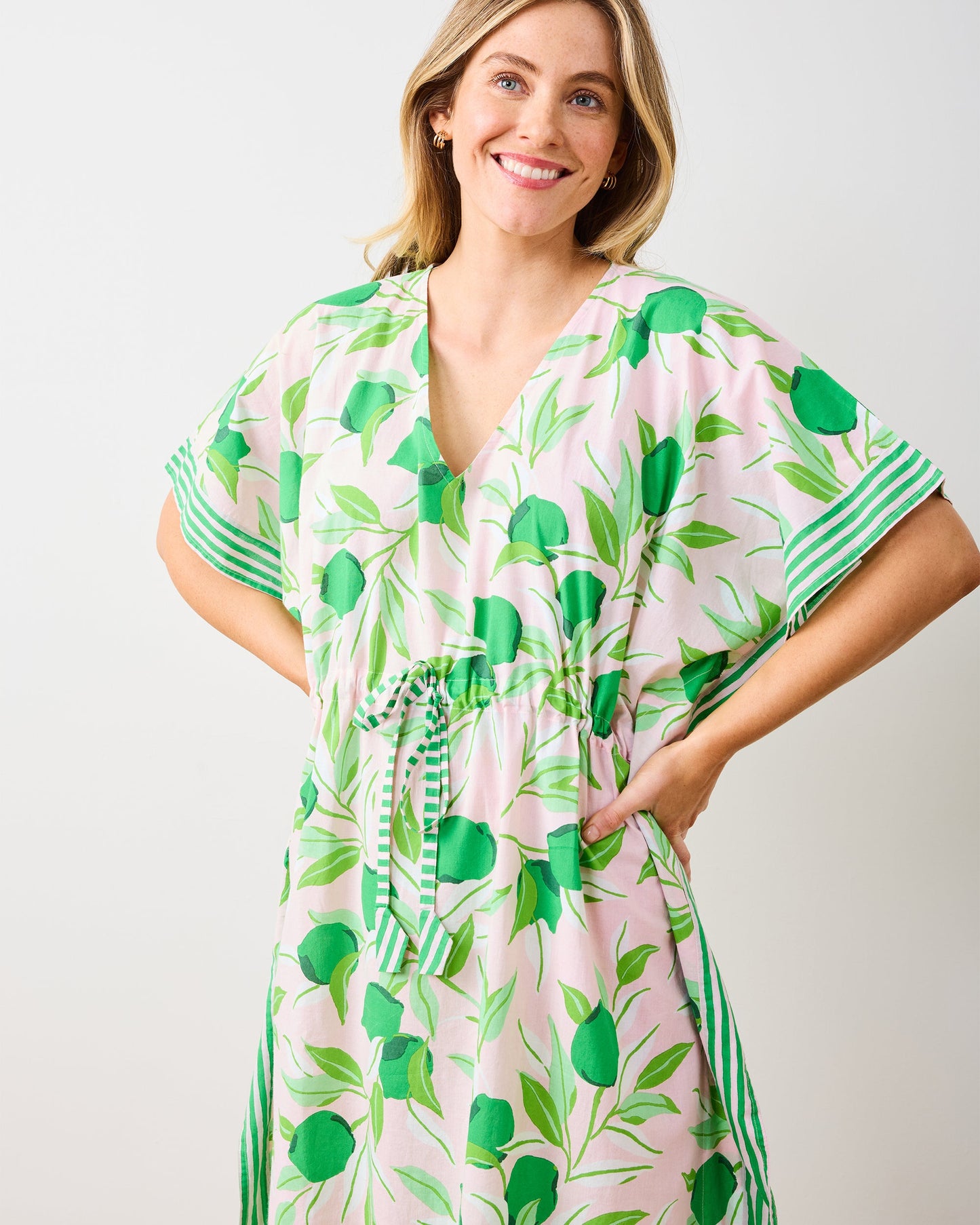 Lime Zest - Let's Cruise Caftan - Pink Salt