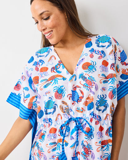 Pretty Pinchers - Let's Cruise Caftan - Mid Blue