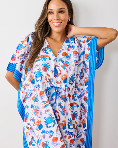 Pretty Pinchers - Let's Cruise Caftan - Mid Blue
