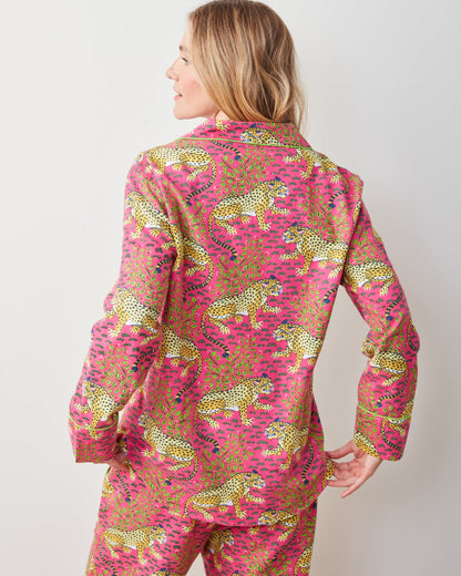 Bagheera - Petite Lightweight Flannel Long PJ Set - Hot Pink