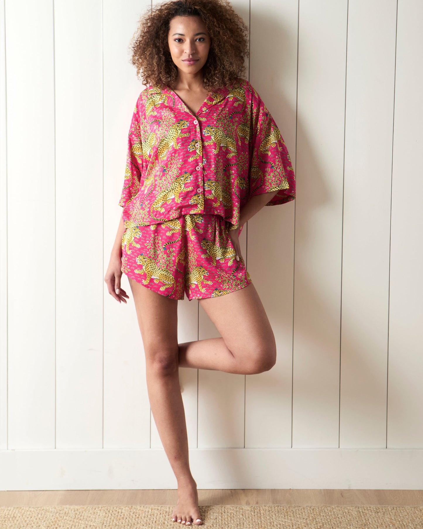 Bagheera - Eco Satin Sweet Dreams Set - Hot Pink