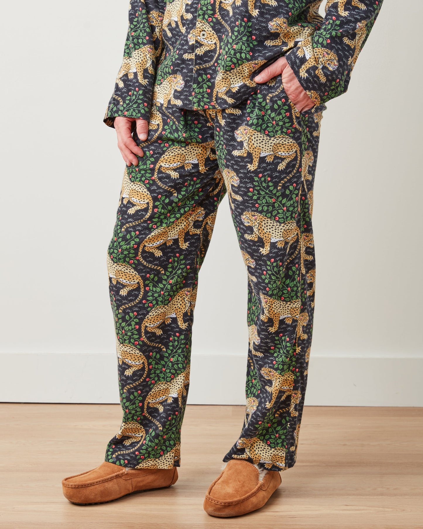 Bagheera - Men's Lightweight Flannel Long PJ Set - Ink