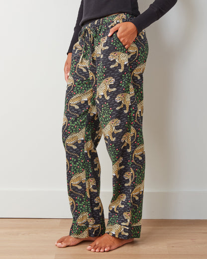 Bagheera - Henley & Lightweight Flannel PJ Pants Set - Ink