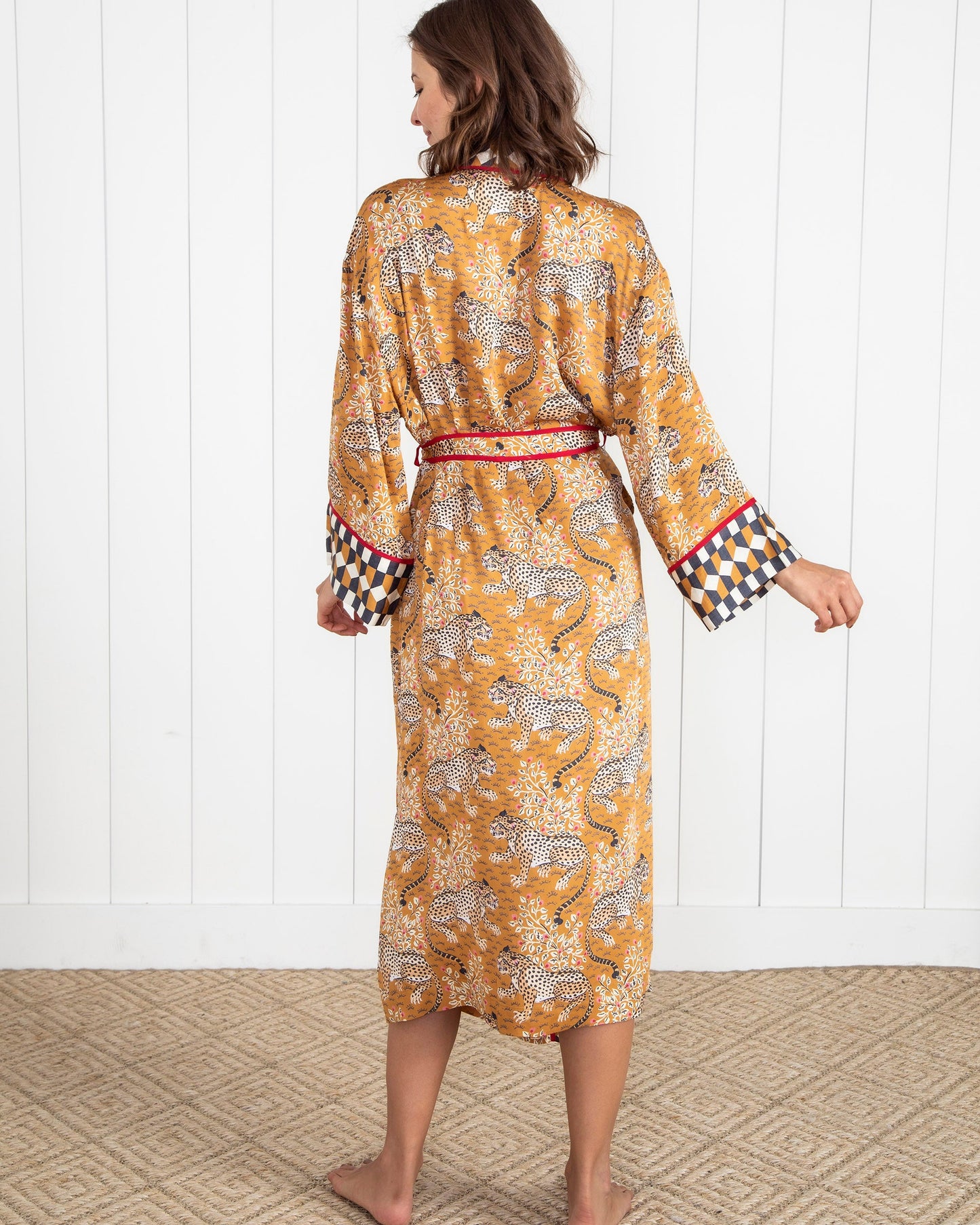 Bagheera - Eco Satin Robe - Tobacco