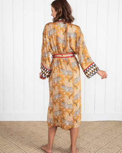 Bagheera - Eco Satin Robe - Tobacco