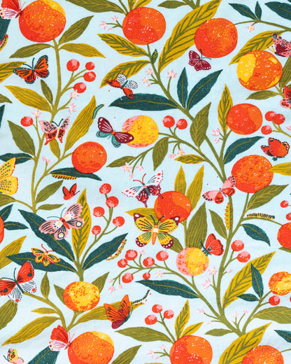 Butterfly Grove - Robe - Soft Blue