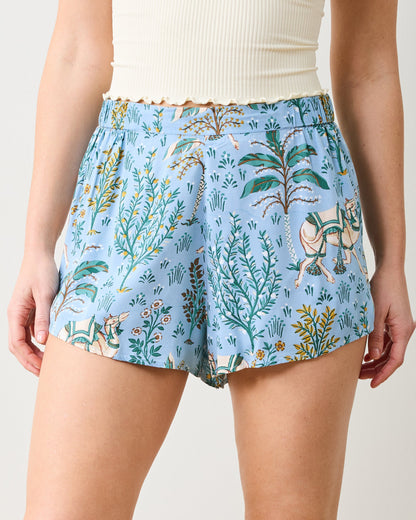 Camel's Courtyard - Eco Satin Sweet Dreams Shorts - Slate Blue