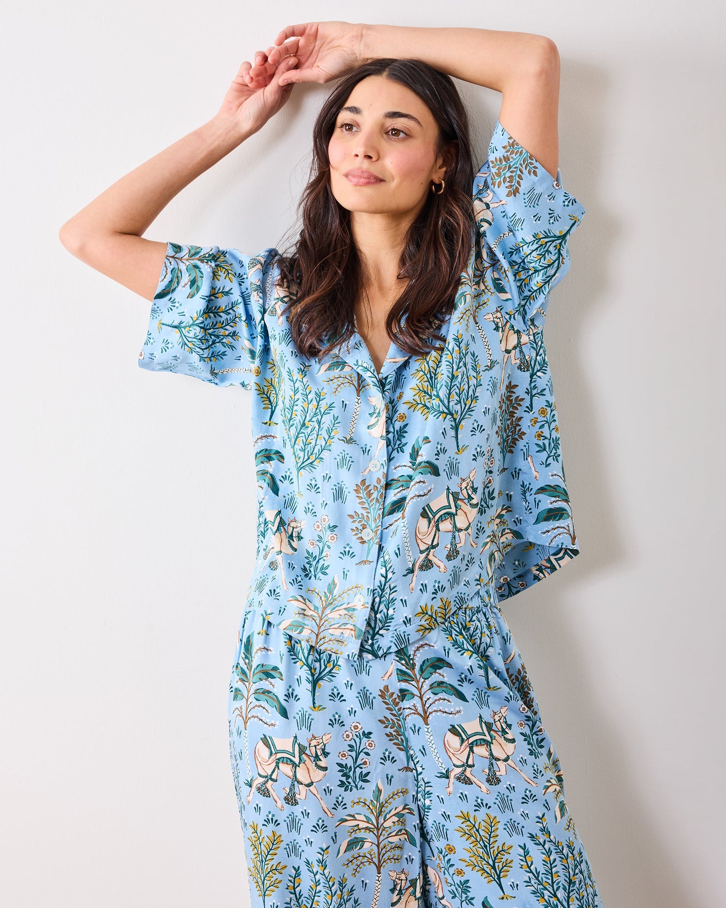 Camel's Courtyard - Petite Eco Satin Wildest Dreams Set - Slate Blue