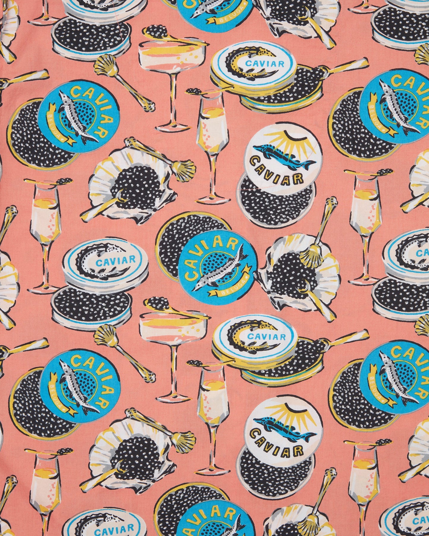 Champagne & Caviar - Long PJ Set - Salmon