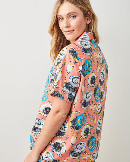 Champagne & Caviar - Short PJ Set - Salmon