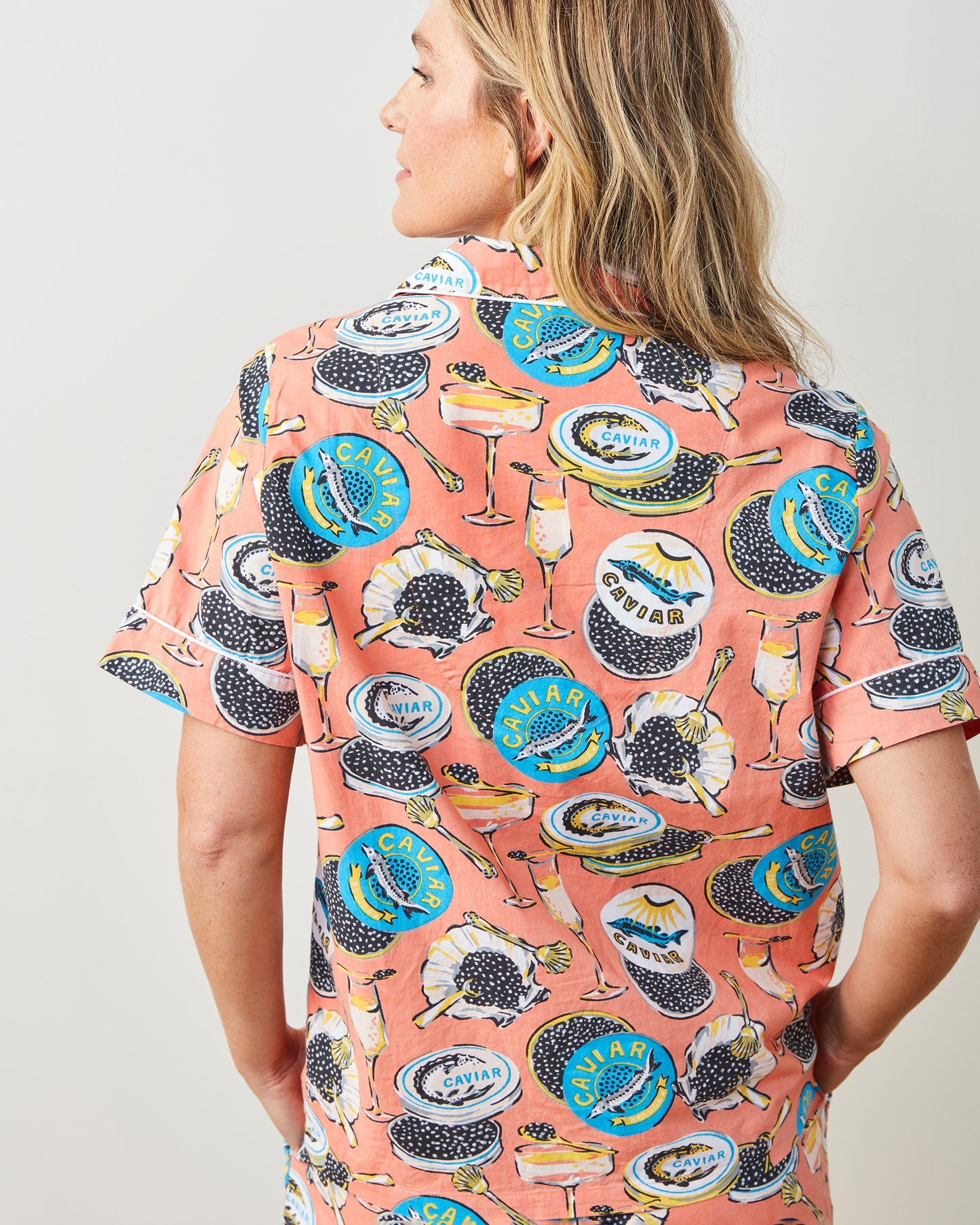 Champagne & Caviar - Short PJ Set - Salmon