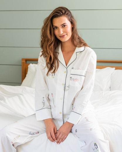 Daughters of Triton - Petite Long PJ Set - Cloud