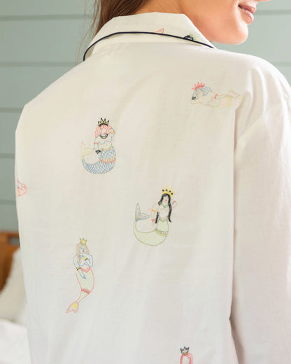 Daughters of Triton - Long PJ Set - Cloud