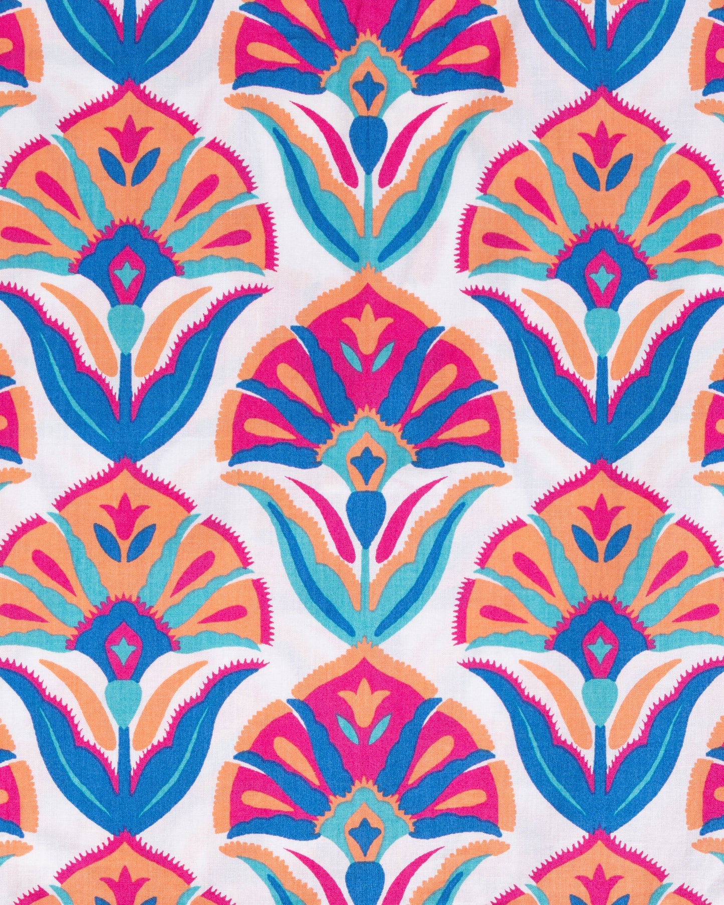 Geo Floral - Atlantic Dress - Fuschia Cloud