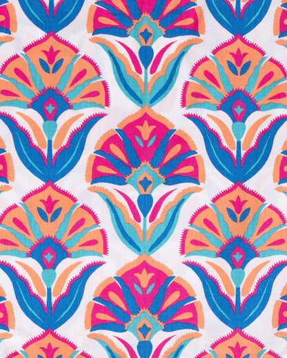 Geo Floral - Coastal Dress - Fuschia Cloud