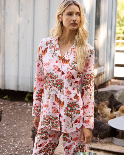 Hen House - Petite Long PJ Set - Ballet Pink