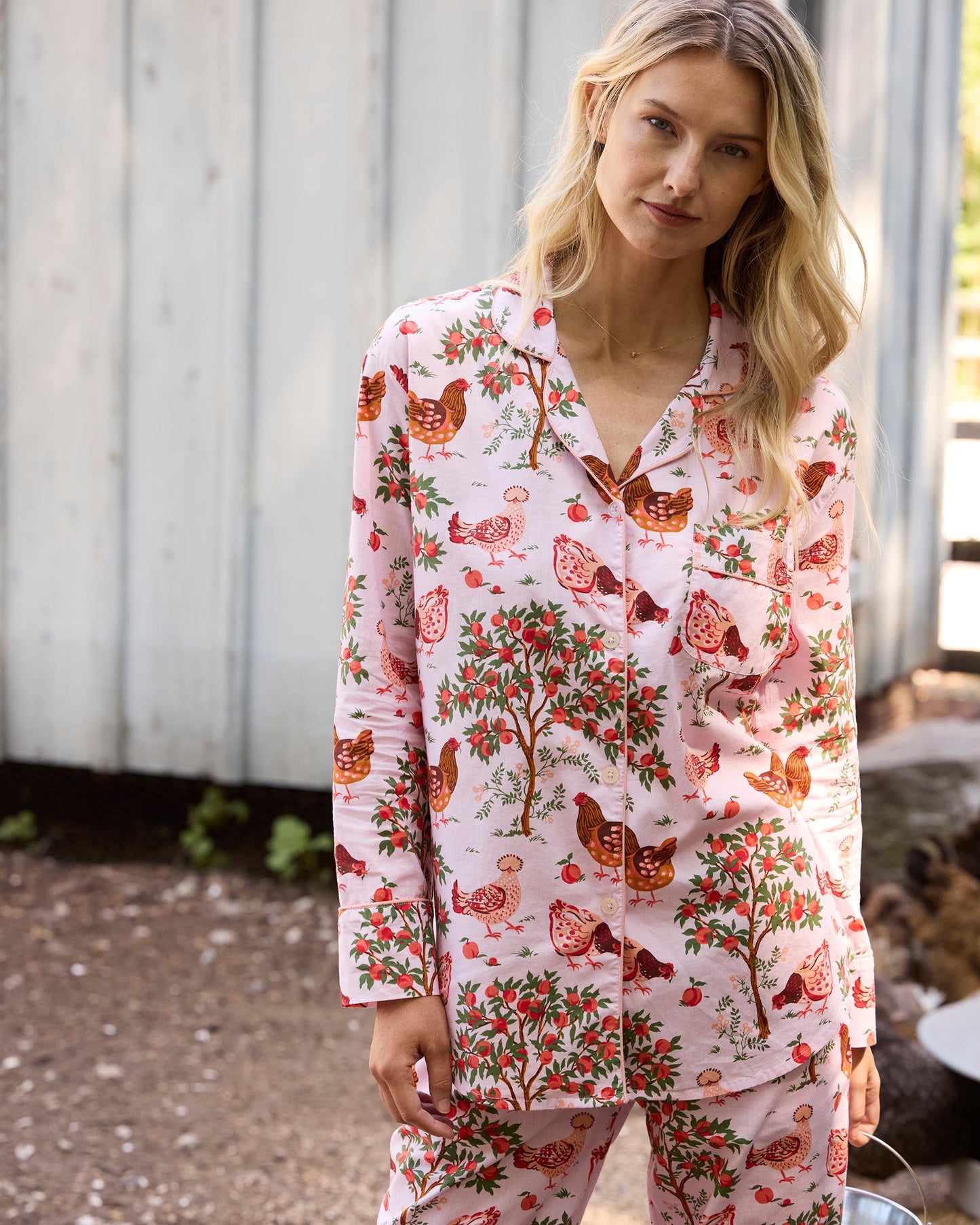 Hen House - Tall Long PJ Set - Ballet Pink