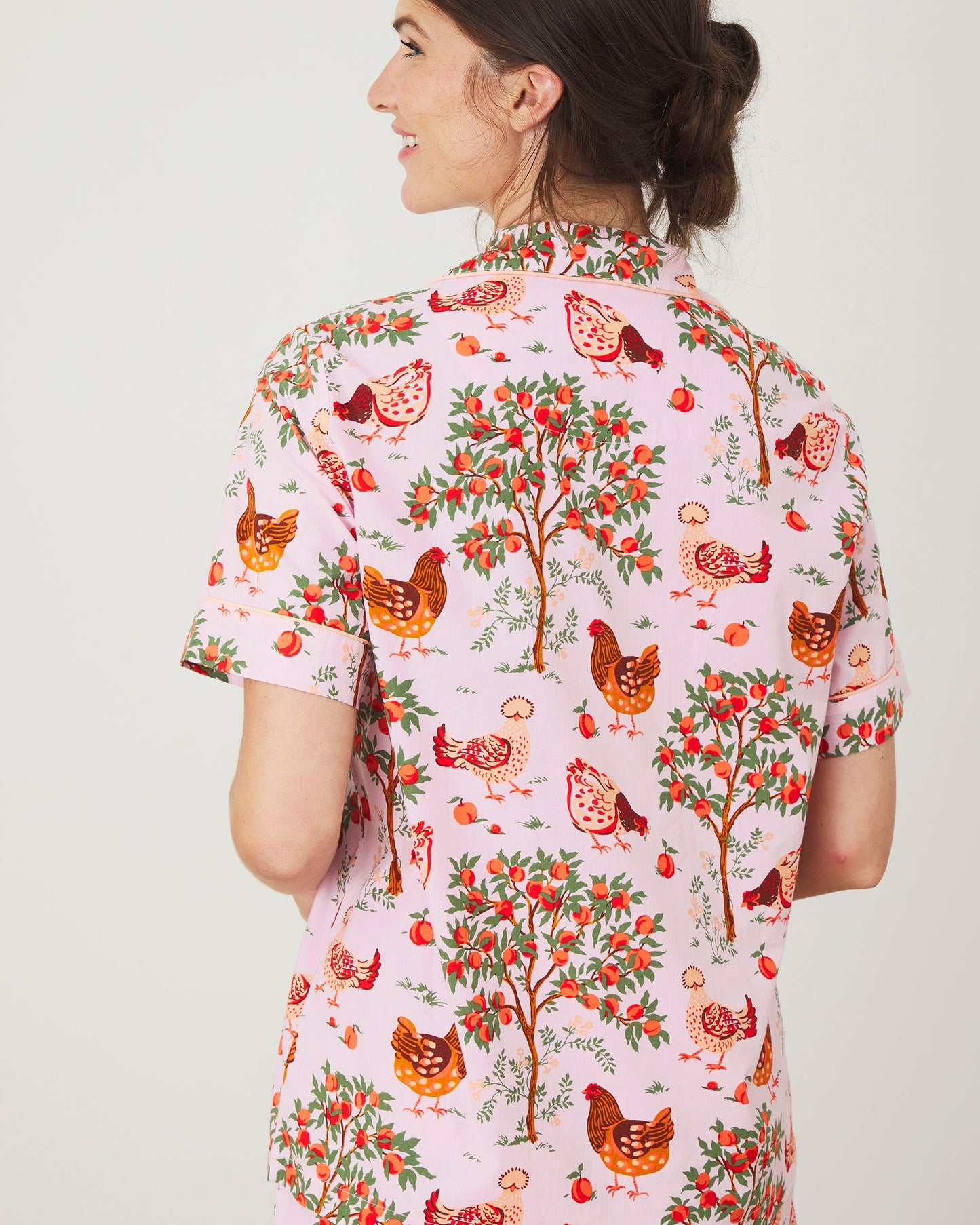 Hen House - Short Sleeve Top & Cropped Pants Set - Ballet Pink