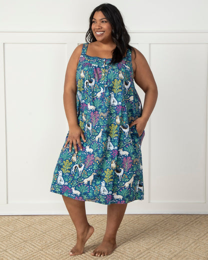 Must Love Dogs - Back to Bed Nightgown - Indigo