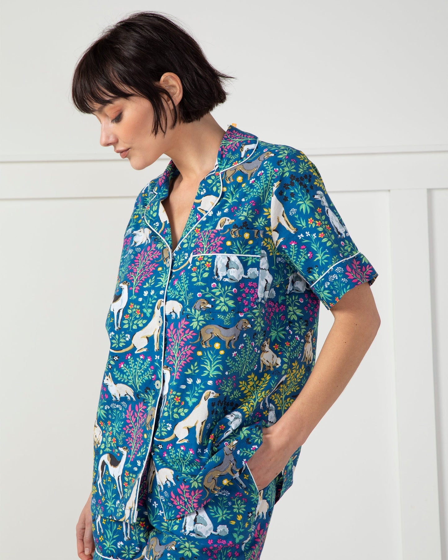 Must Love Dogs - Short PJ Set - Indigo