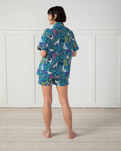 Must Love Dogs - Short PJ Set - Indigo