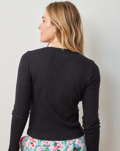 Cat Eye - Pointelle Long Sleeve - Shirt