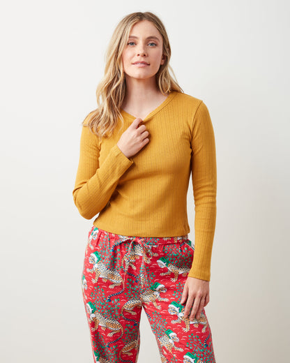 Goldenrod - Pointelle Long Sleeve - Shirt
