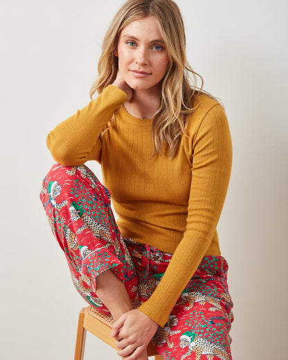 Goldenrod - Pointelle Long Sleeve - Shirt