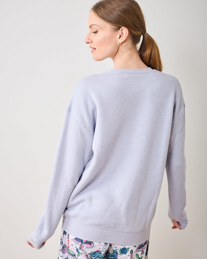 Light Blue - Beach Graphic Sweatshirt - Oat Collective