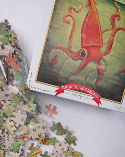 Kraken Underneath - 500 Piece Puzzle - New York Puzzle Company