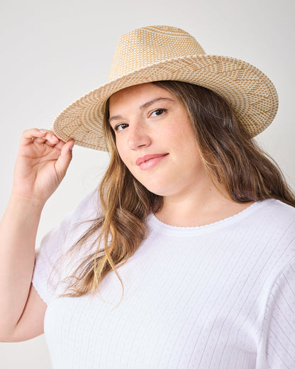 Ivory/Tan - Luxe Packable Hat - Hat Attack