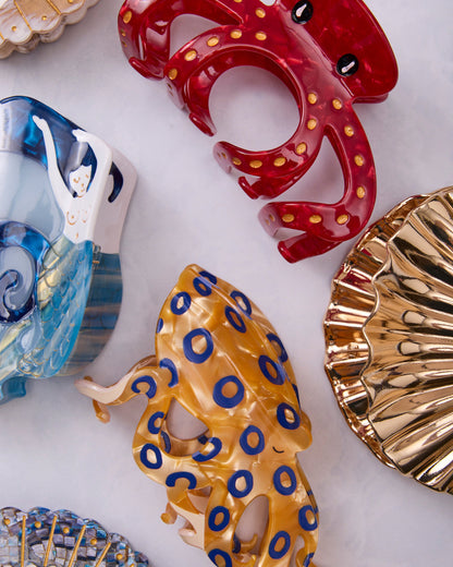 Blue Ringed Octopus -Claw Clip - The Diva Soap