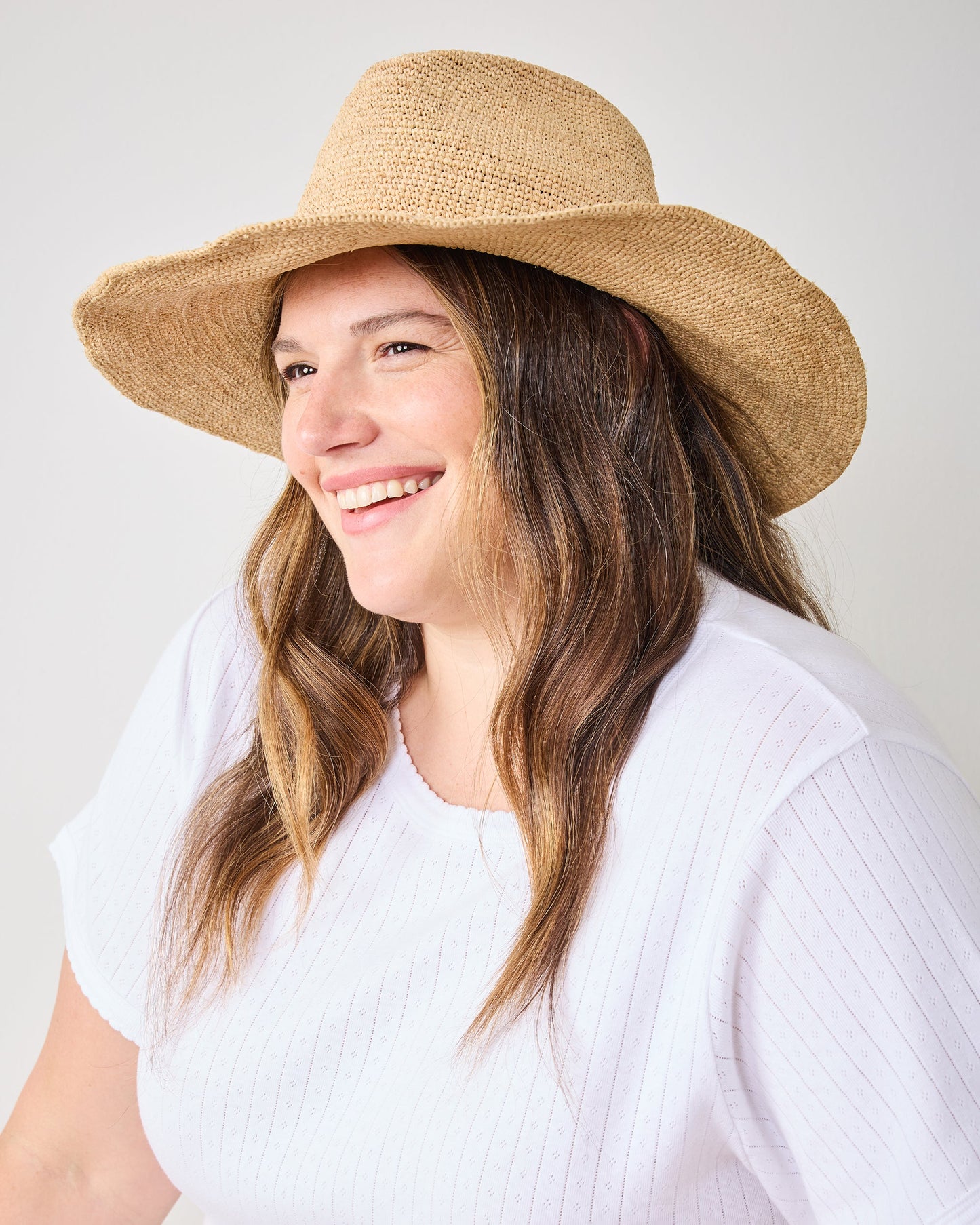Natural - Raffia Crochet Continental Hat - Hat Attack