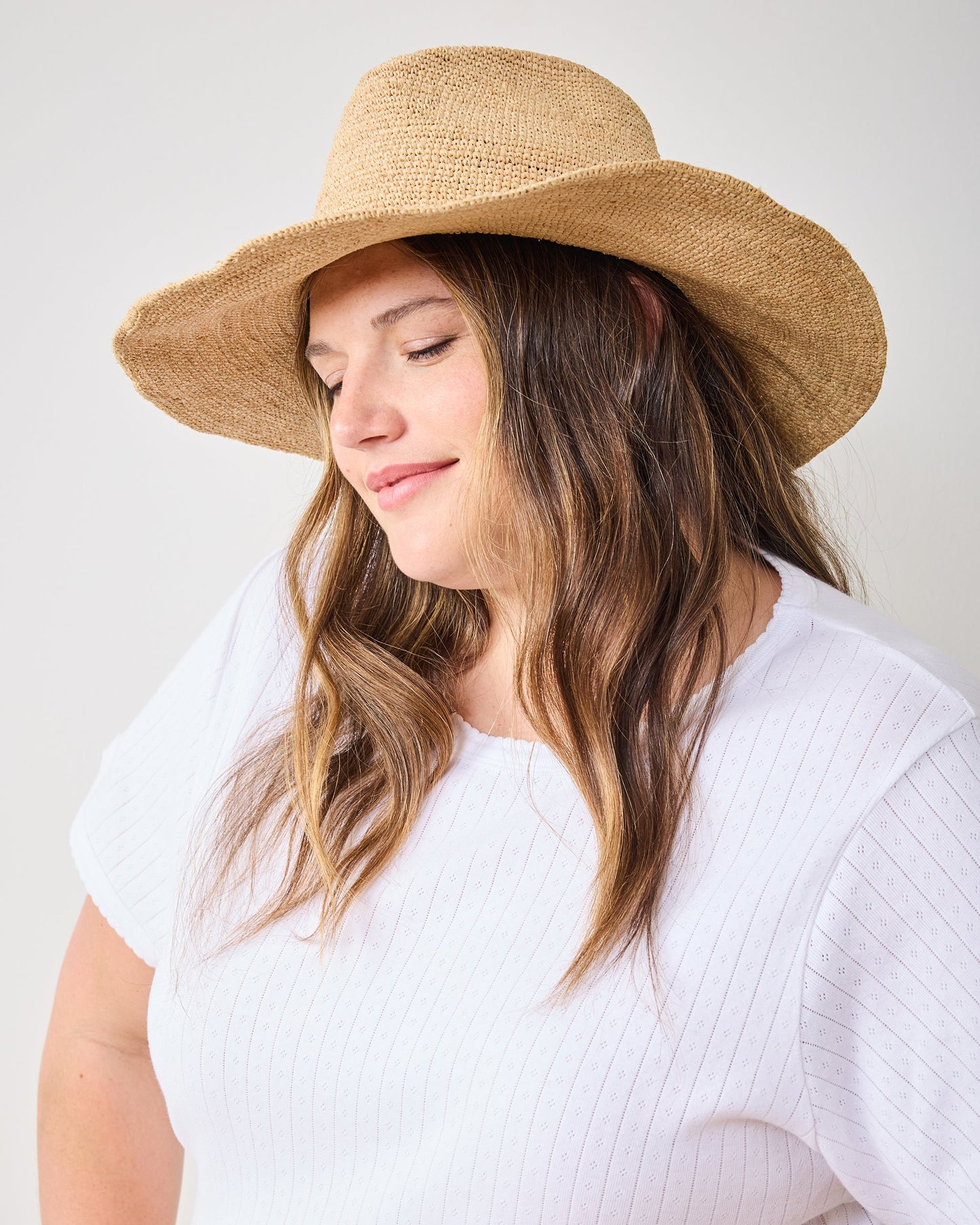 Natural - Raffia Crochet Continental Hat - Hat Attack