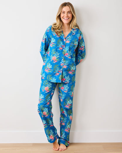 Coral & Conch - Tall Long PJ Set - Ocean Breeze