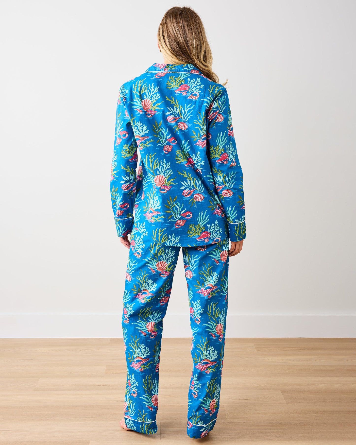 Coral & Conch - Tall Long PJ Set - Ocean Breeze