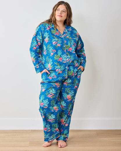 Coral & Conch - Tall Long PJ Set - Ocean Breeze