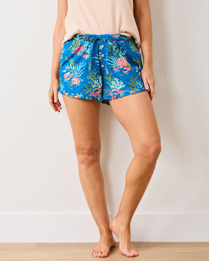 Coral & Conch - Ruffle Shorts - Ocean Breeze