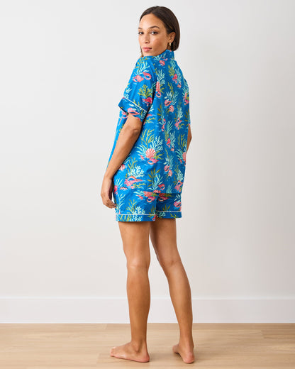 Coral & Conch - Short PJ Set - Ocean Breeze