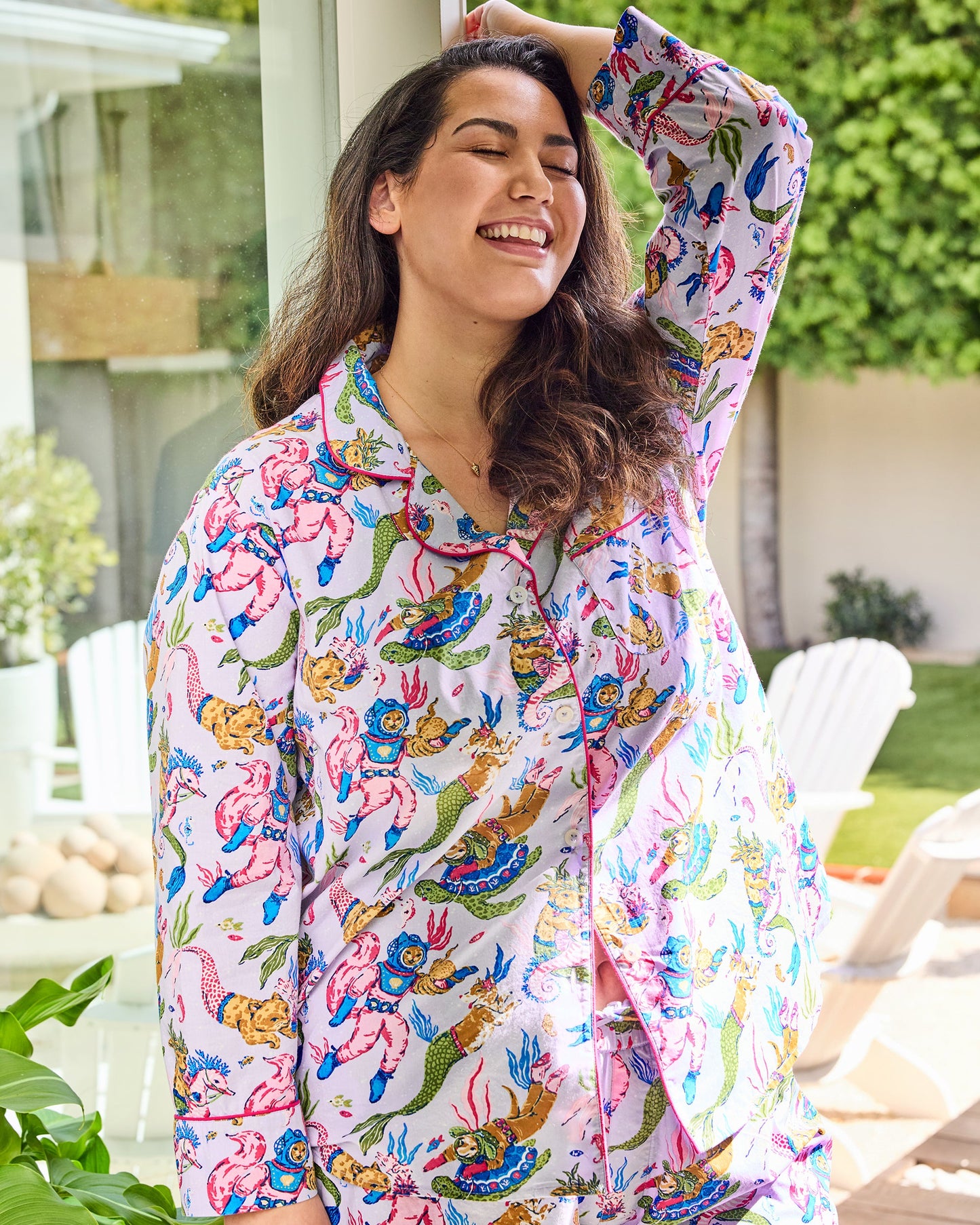 Deep Sea Divers - Tall Long PJ Set - Lavender Sorbet