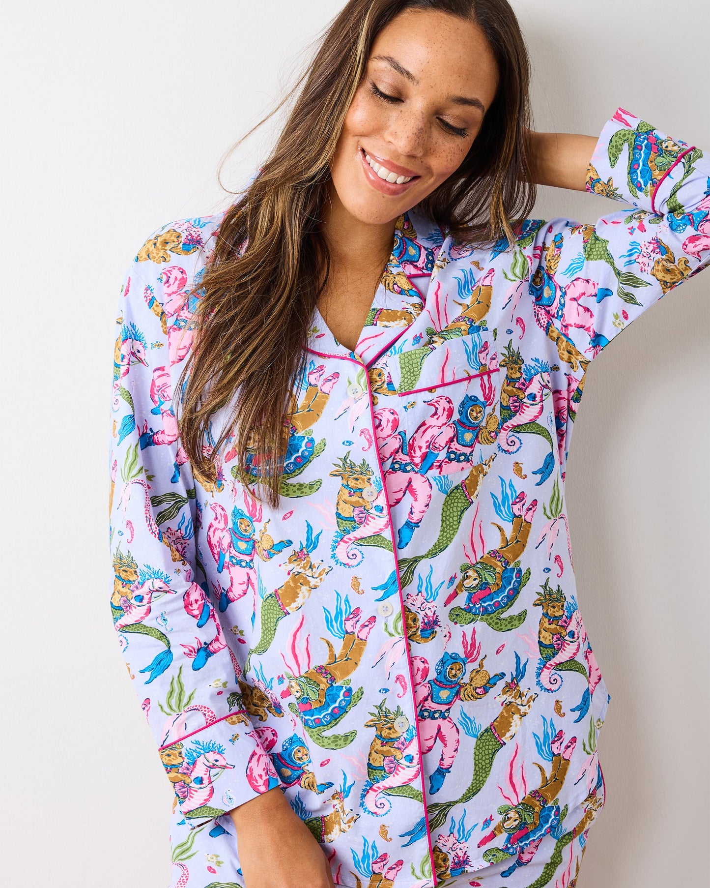 Deep Sea Divers - Tall Long PJ Set - Lavender Sorbet