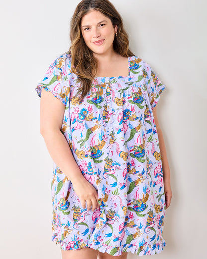 Deep Sea Divers - Pintuck Nightgown - Lavender Sorbet