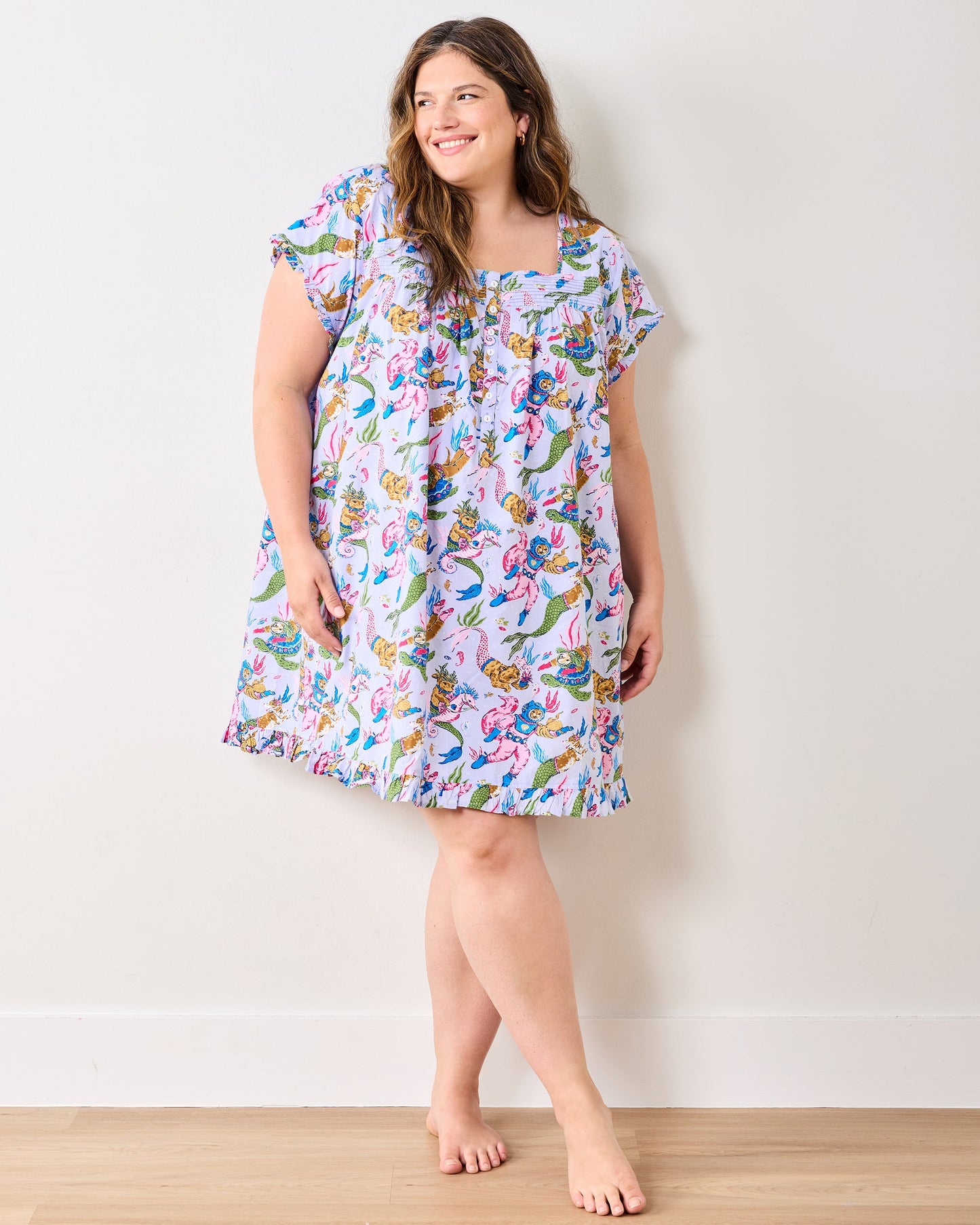 Deep Sea Divers - Pintuck Nightgown - Lavender Sorbet